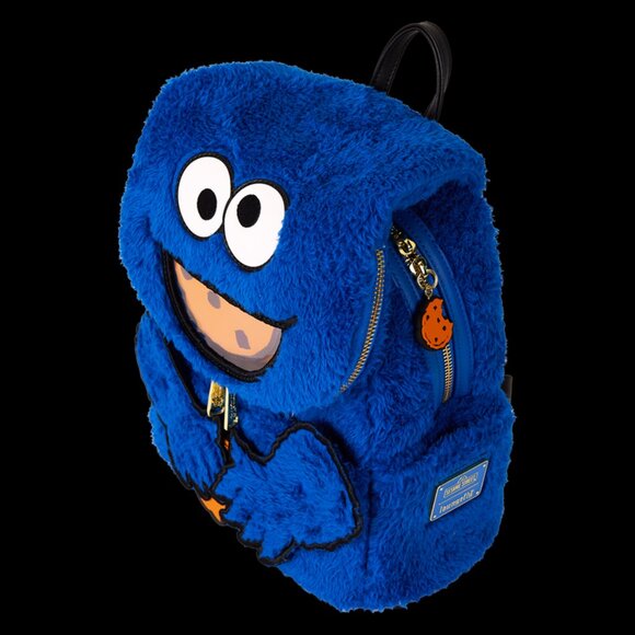 Loungefly Cookie Monster Plush Mini Backpack – Moveable Arms & Hidden Coin Bag! - Picture 6 of 9
